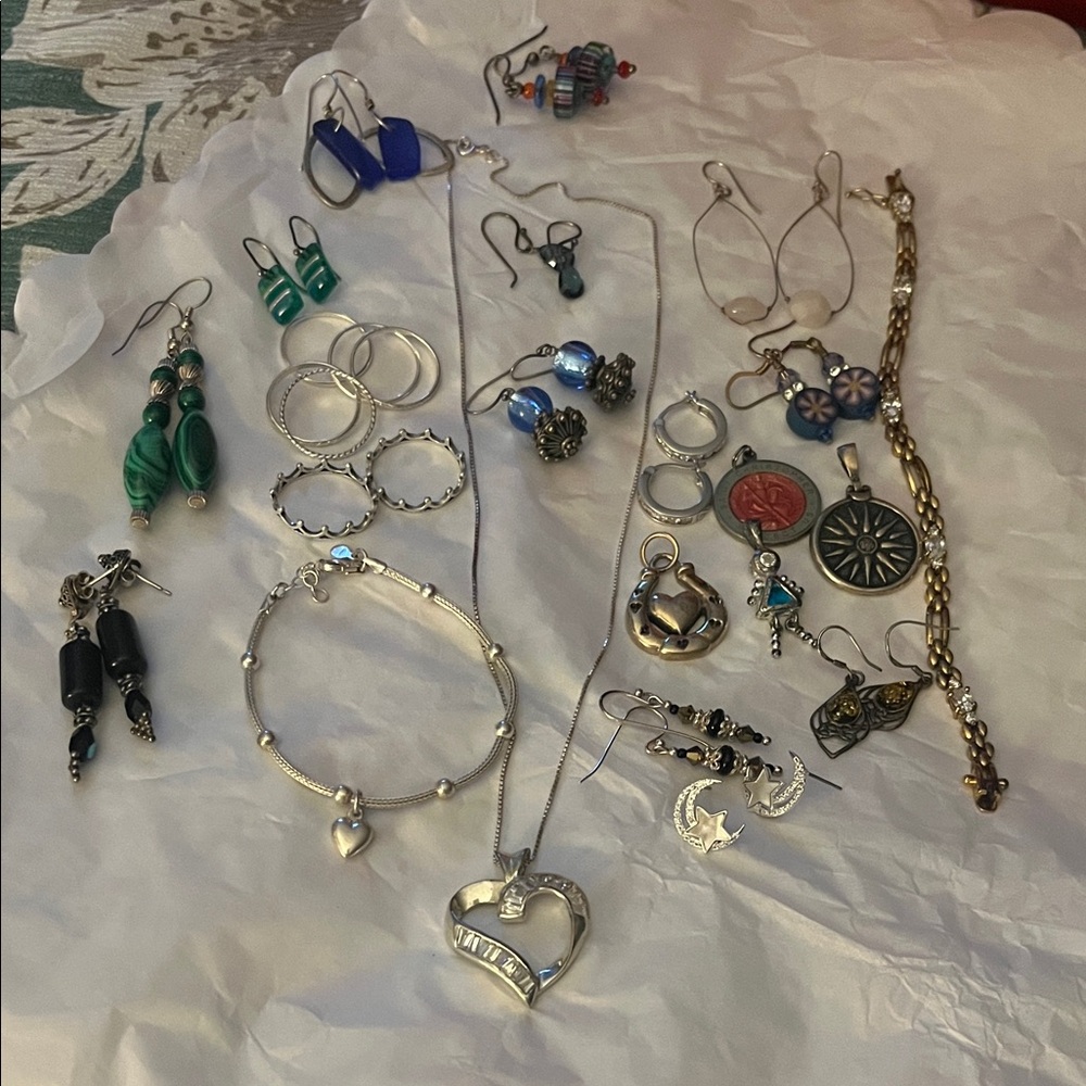 925 Sterling Silver jewelry lot